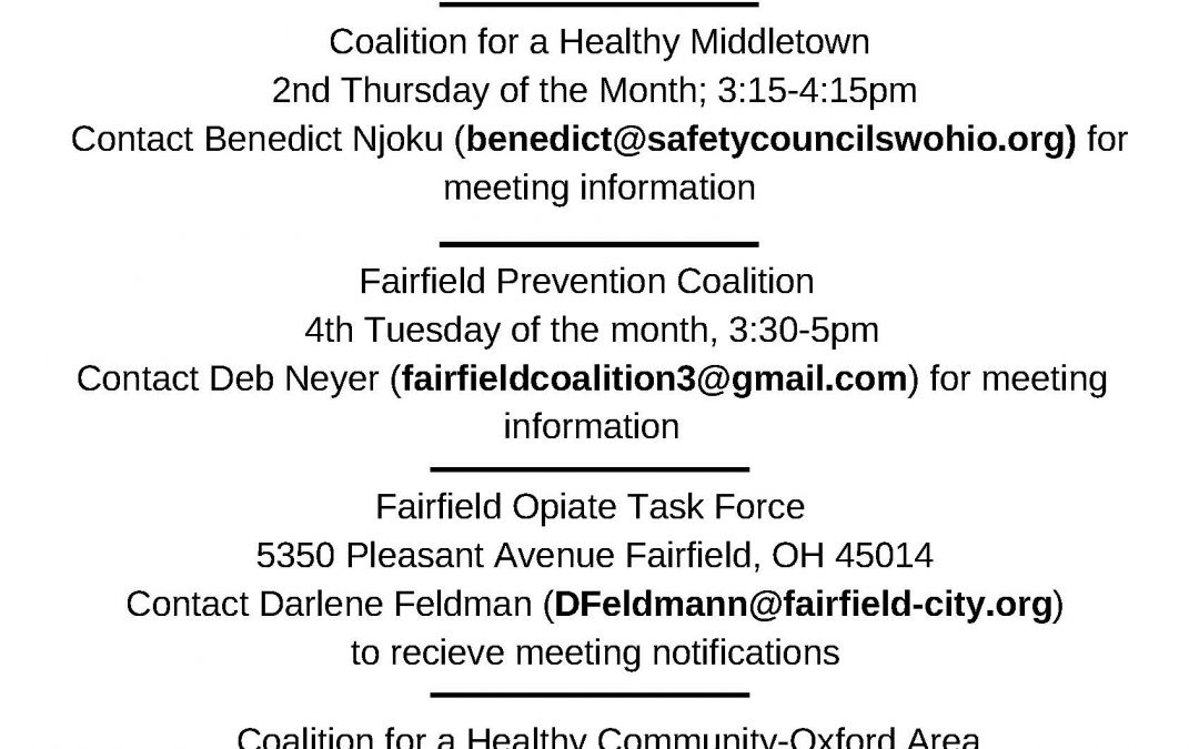 Butler County Coalition Task force Meeting Guide